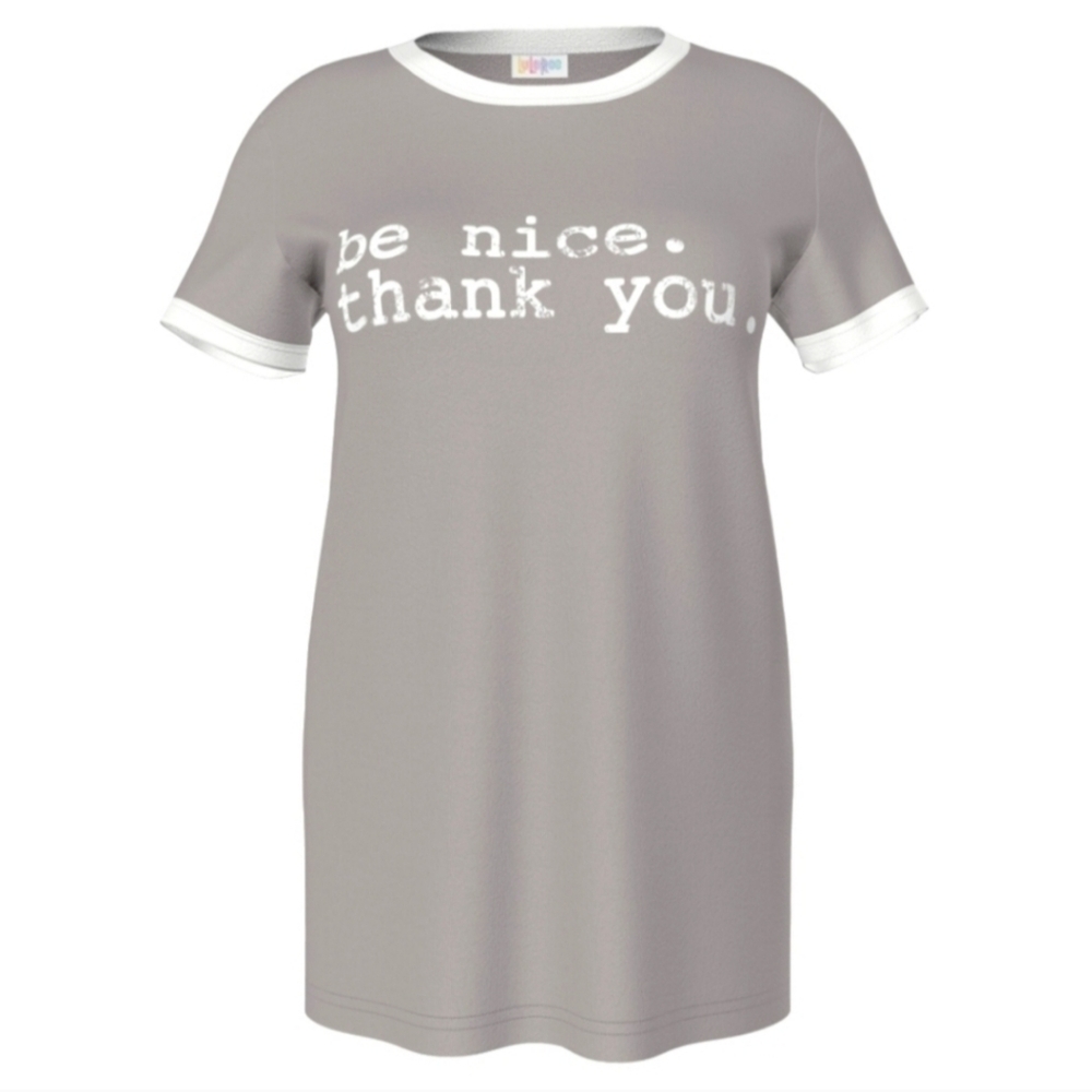 LuLaRoe Silver and White Short Sleeve Tee